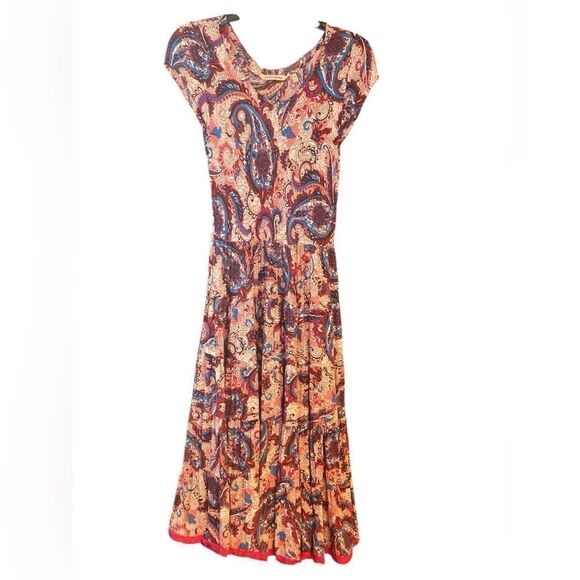 Soft Surroundings PXS Pink Kara Framboise Paisley Maxi Swing Dress - Picture 1 of 8